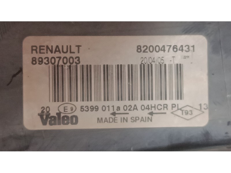 Recambio de faro derecho para renault megane ii (bm0/1_, cm0/1_) 2.0 16v (bm0u, cm0u) referencia OEM IAM 8200476431  