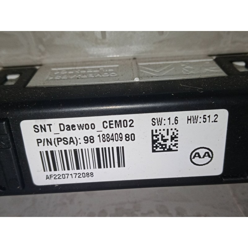 Recambio de luz interior delantera para citroën c3 aircross ii (2r_, 2c_) 1.2 puretech 110 (2rhnzb, 2rhnzw, 2rhnpx, 2rhnpj) refe