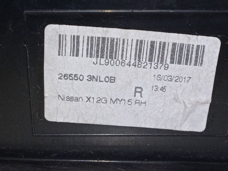 Recambio de piloto trasero derecho para nissan leaf (ze0) electric referencia OEM IAM 265503NL0B  