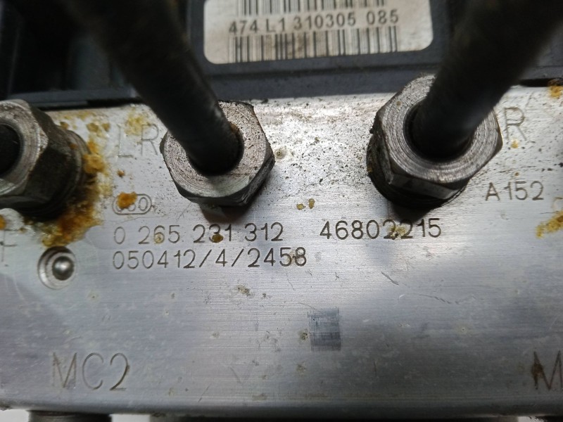 Recambio de abs para fiat panda / panda classic (169_) 1.2 (169.axb11, 169.axb1a) referencia OEM IAM 0265231312  46802215