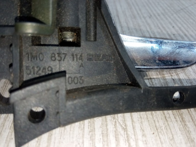 Recambio de maneta interior puerta trasera derecha para seat leon (1m1) 1.6 referencia OEM IAM 1M0837114  