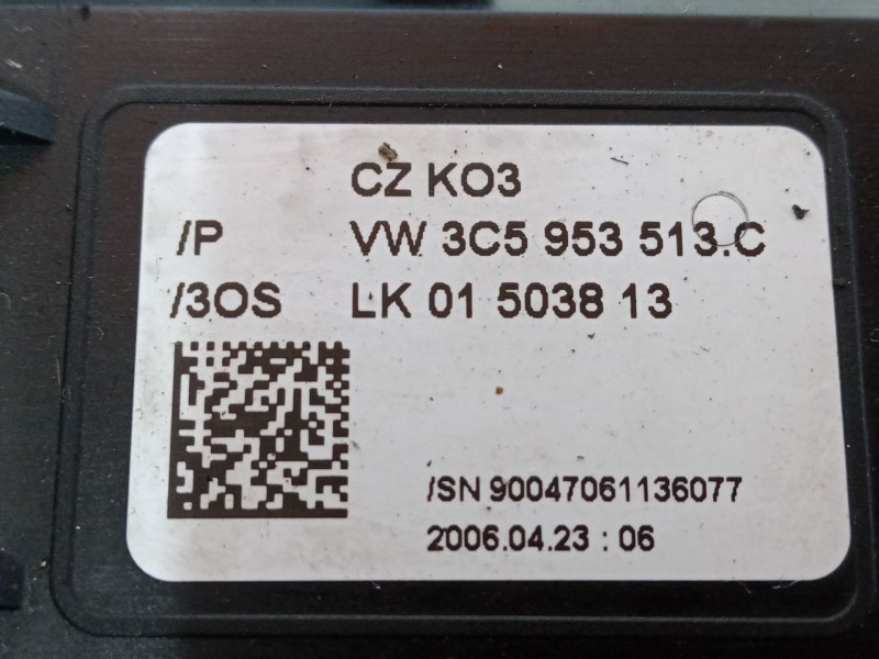 Recambio de mando luces para volkswagen passat b6 (3c2) 2.0 tdi 16v referencia OEM IAM 3C5953C 3C5 953 507 C 3C0 953 549 A