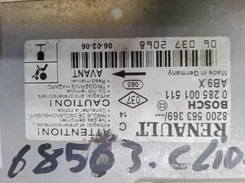CENTRALITA AIRBAG 8200563369 0285001551