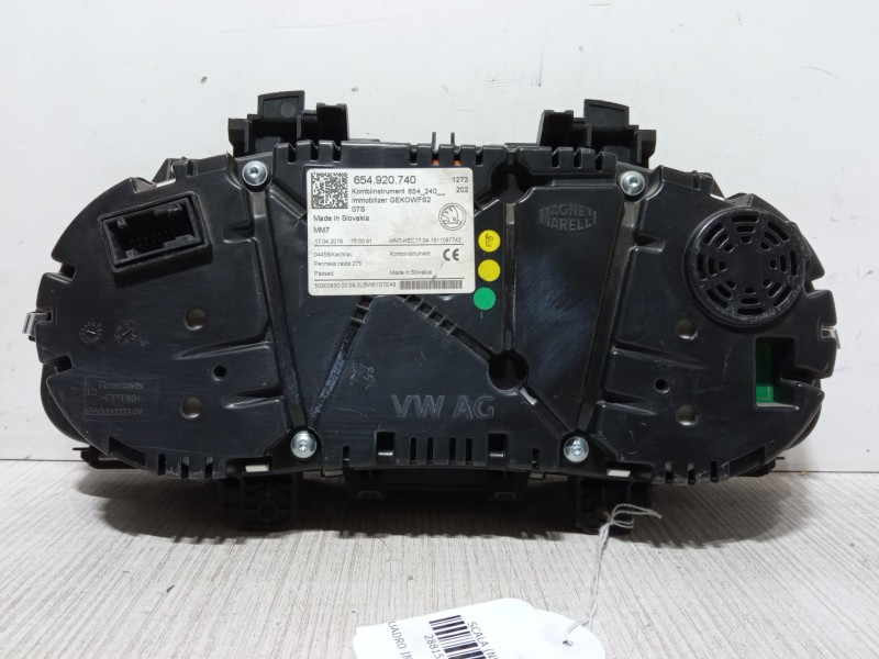 Recambio de cuadro instrumentos para skoda scala (nw1) 1.0 tsi referencia OEM IAM 654.920.740  