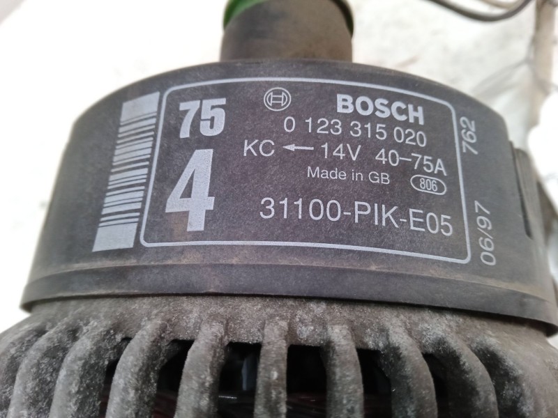 Recambio de alternador para honda civic vi fastback (ma, mb) 1.5 16v (mb3) referencia OEM IAM 31100PIKE05  0123315020