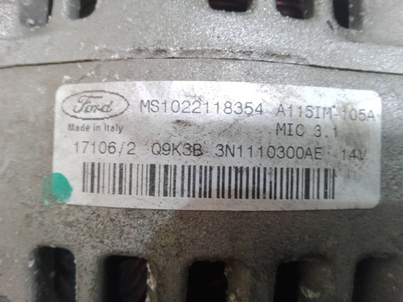 Recambio de alternador para ford focus ii (da_, hcp, dp) 1.6 ti referencia OEM IAM MS1022118354  Q9K3B3N1110300AE Recambio de alternador para ford focus ii (da_, hcp, dp) 1.6 ti referencia OEM IAM MS1022118354  Q9K3B3N1110300AE