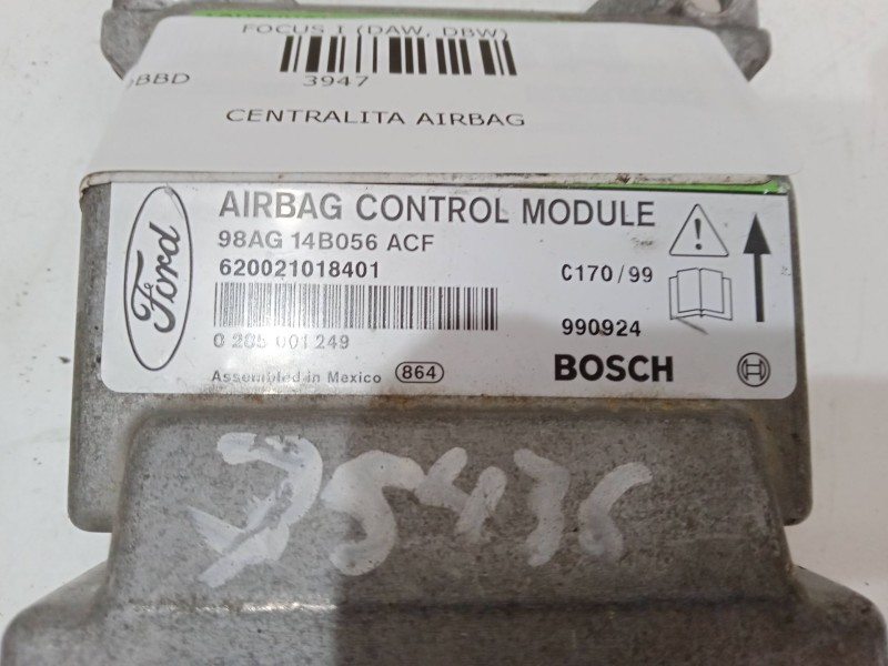 Recambio de centralita airbag para ford focus i (daw, dbw) 1.6 16v referencia OEM IAM 98AG14B056ACF 620021018401 