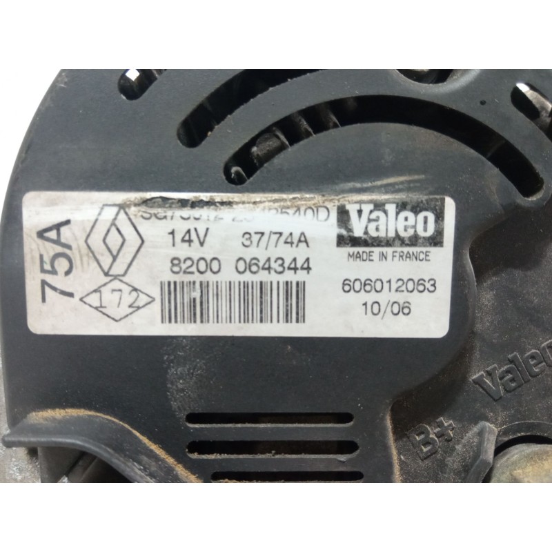 Recambio de alternador para renault twingo i (c06_) 1.2 16v (c06c, c06d, c06k) referencia OEM IAM 82000643442542540D  SG7S012