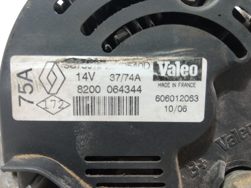 Recambio de alternador para renault twingo i (c06_) 1.2 16v (c06c, c06d, c06k) referencia OEM IAM 82000643442542540D  SG7S012