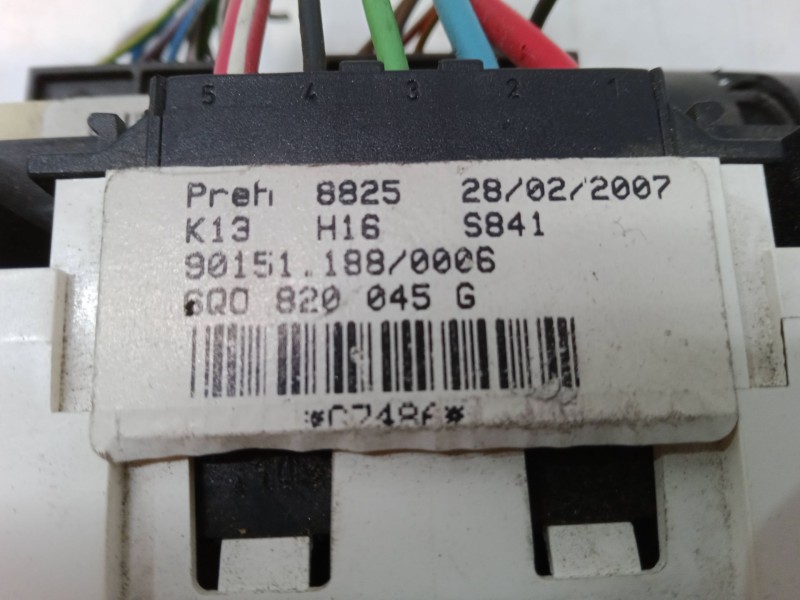 Recambio de mando calefaccion / a/a para volkswagen polo (9n_, 9a_) 1.4 tdi referencia OEM IAM 6QO820045G  