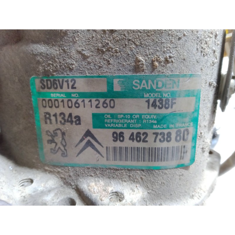 Recambio de compresor a/a para peugeot 307 (3a/c) 1.6 16v referencia OEM IAM 9646273880  SD6V12 1438F