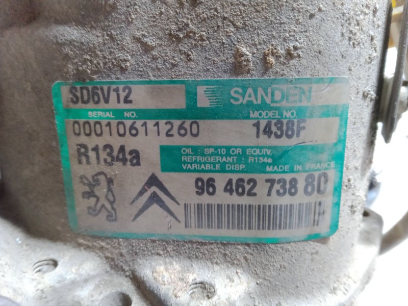 Recambio de compresor a/a para peugeot 307 (3a/c) 1.6 16v referencia OEM IAM 9646273880  SD6V12 1438F