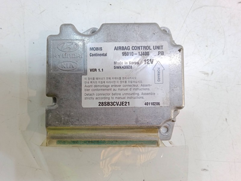 Recambio de centralita airbag para hyundai i20 i (pb, pbt) 1.2 referencia OEM IAM 95910-1J400  5WK43928