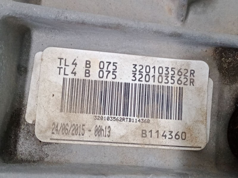 Recambio de caja de cambios manual 5 velocidades para dacia duster (hs_) 1.5 dci (hsaj) referencia OEM IAM TL4B075 320103562R B1