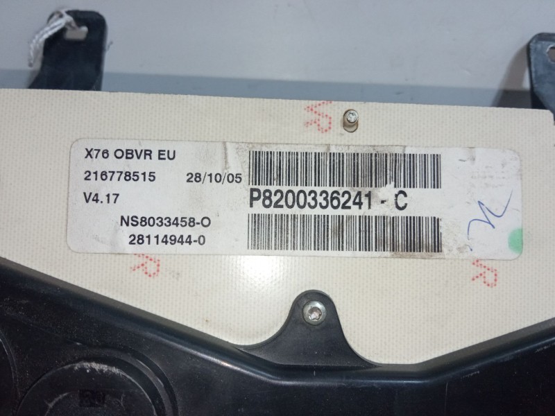 Recambio de cuadro instrumentos para renault kangoo (kc0/1_) 1.5 dci (kc07) referencia OEM IAM P8200336241C  