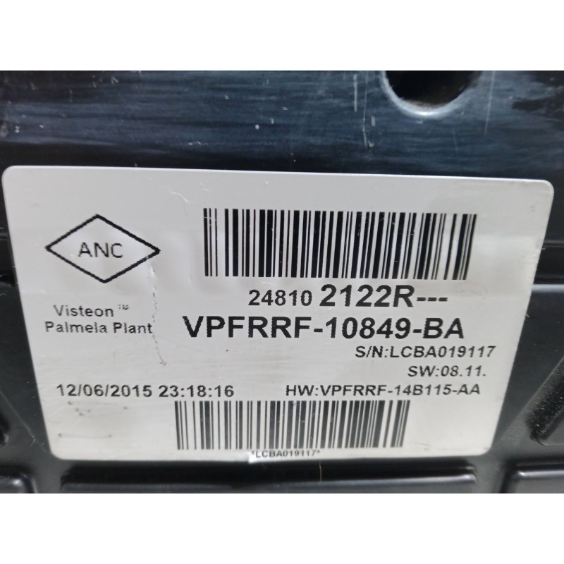 Recambio de cuadro instrumentos para renault clio iv (bh_) 1.5 dci 75 referencia OEM IAM 248102122R  VPFRRF-10849-BA