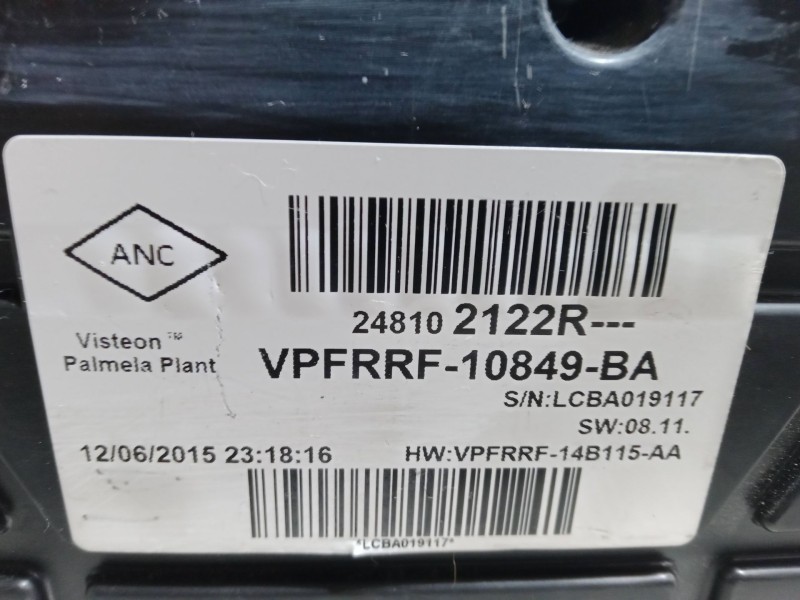 Recambio de cuadro instrumentos para renault clio iv (bh_) 1.5 dci 75 referencia OEM IAM 248102122R  VPFRRF-10849-BA