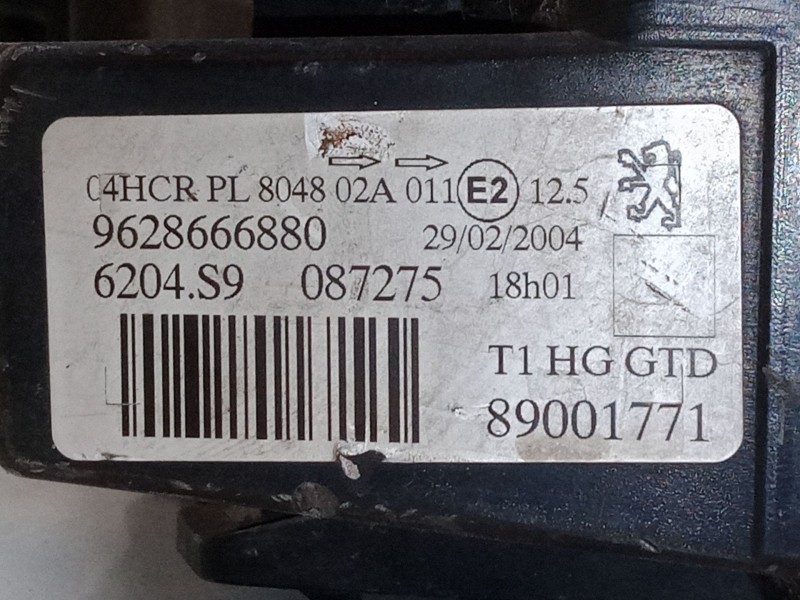 Recambio de faro izquierdo para peugeot 206 hatchback (2a/c) 1.4 i referencia OEM IAM 9628666880  