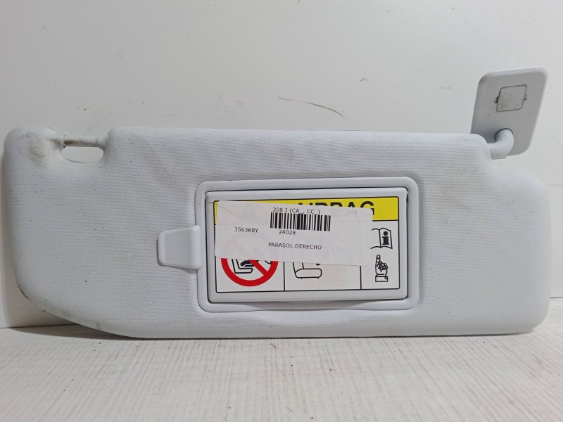 Recambio de parasol derecho para peugeot 208 i (ca_, cc_) 1.2 vti 82 referencia OEM IAM   