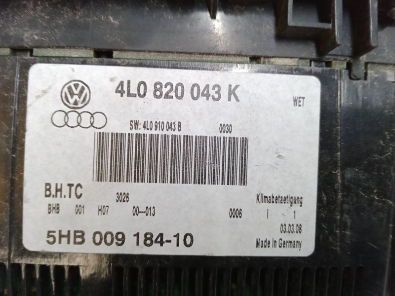 Recambio de mando climatizador para audi q7 (4lb) 3.0 tdi quattro referencia OEM IAM 4L0820043K  5HB00918410