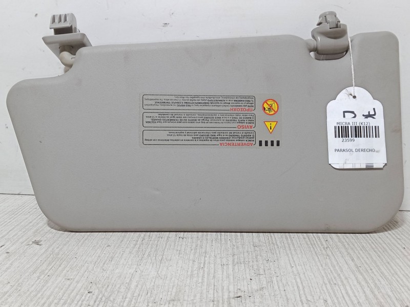 Recambio de parasol derecho para nissan micra iii (k12) 1.5 dci referencia OEM IAM   