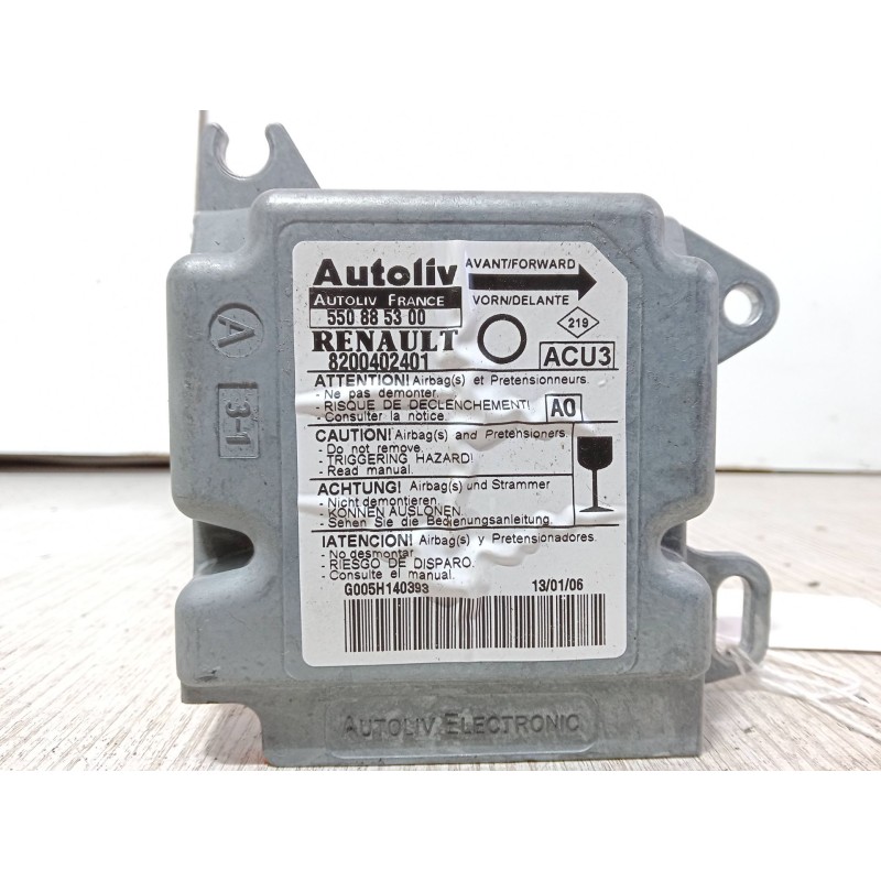 Recambio de centralita airbag para renault twingo i (c06_) 1.2 16v (c06c, c06d, c06k) referencia OEM IAM 550885300 8200402401 