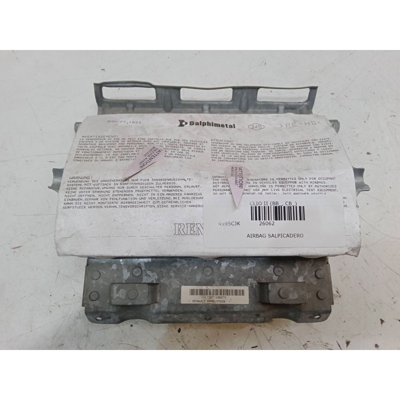Recambio de airbag salpicadero para renault clio ii (bb_, cb_) 1.5 dci (b/cb08) referencia OEM IAM 8200197820  
