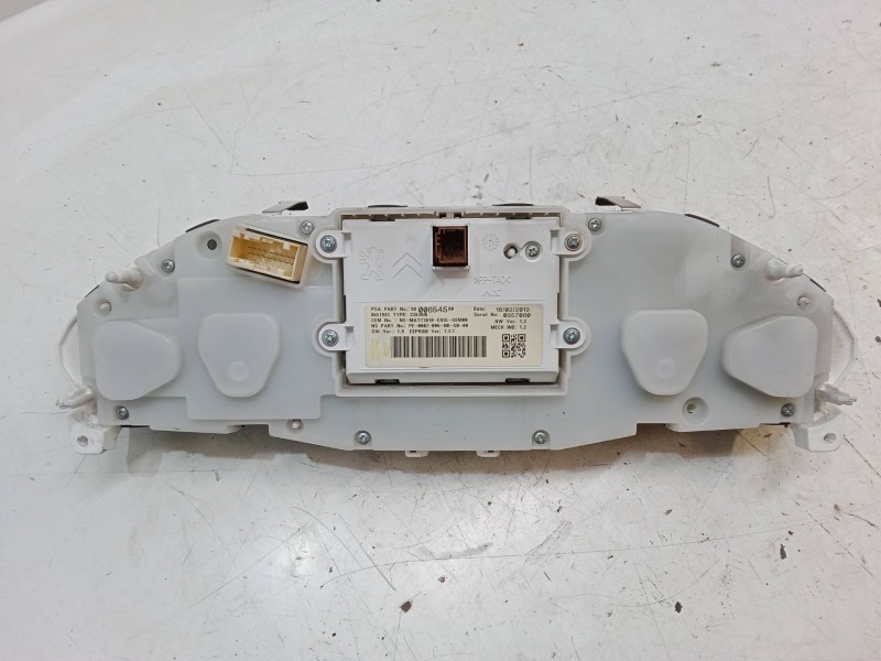 Recambio de cuadro instrumentos para peugeot 208 i (ca_, cc_) 1.2 vti 82 referencia OEM IAM 9800654580  PE-0007-006-NR-SB-00