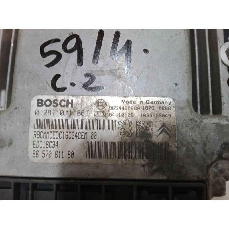 Recambio de centralita motor uce para citroën c2 (jm_) 1.4 hdi referencia OEM IAM 96570611809654490280 EDC16C34 0281011861