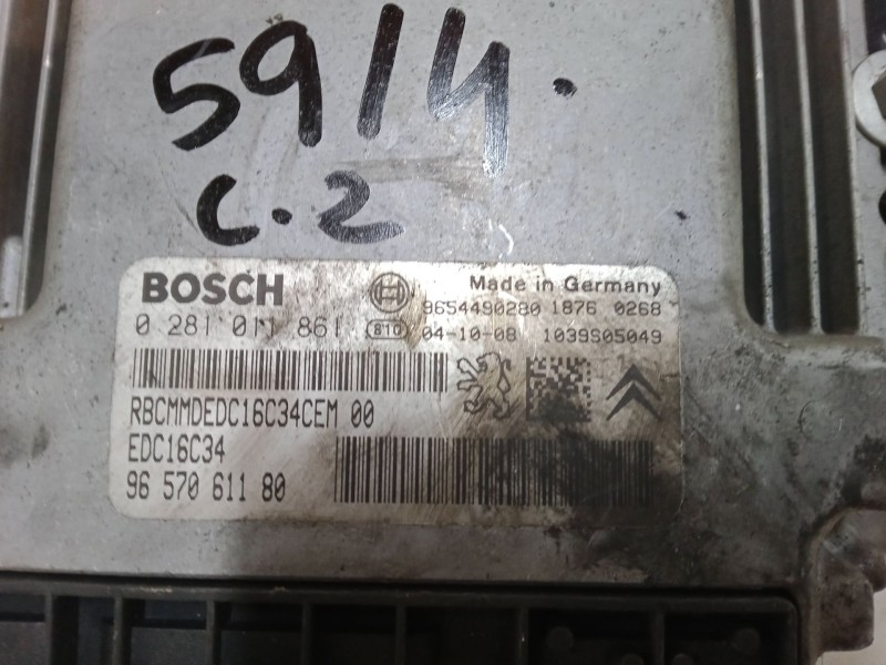 Recambio de centralita motor uce para citroën c2 (jm_) 1.4 hdi referencia OEM IAM 96570611809654490280 EDC16C34 0281011861