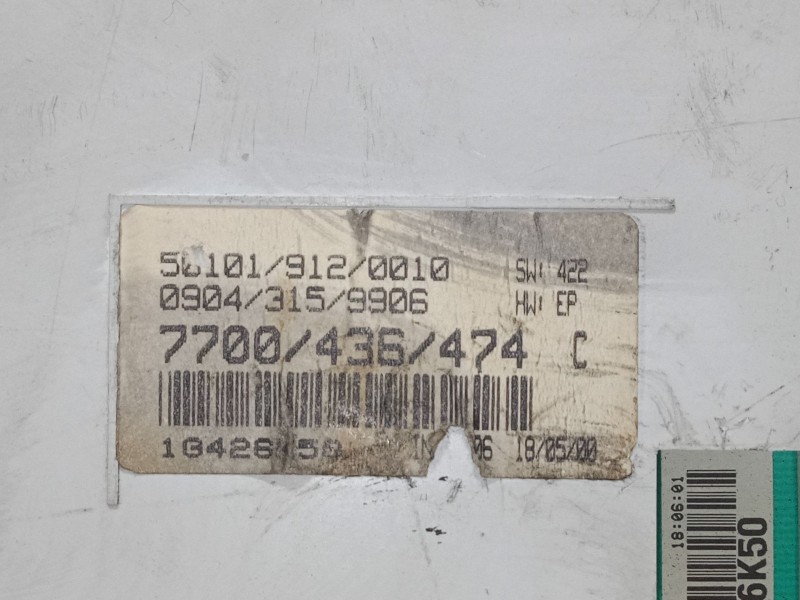 Recambio de cuadro instrumentos para renault kangoo (kc0/1_) d 65 1.9 (kc0e, kc02, kc0j, kc0n) referencia OEM IAM 09043080094  