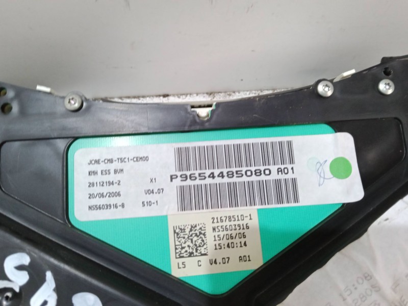 Recambio de cuadro instrumentos para peugeot 307 sw (3h) 1.6 16v referencia OEM IAM P9654485080A01  