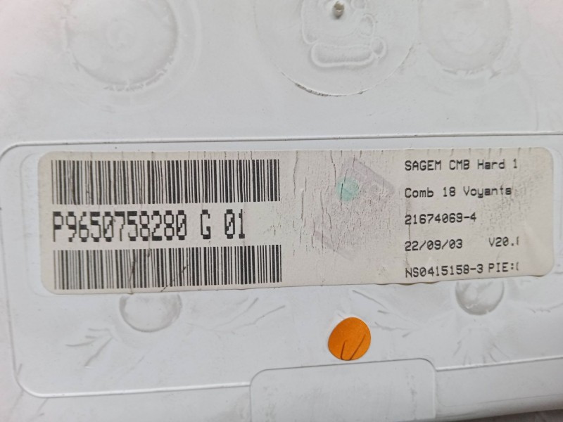 Recambio de cuadro instrumentos para citroën c2 (jm_) 1.4 referencia OEM IAM P9650758280G01  216740694