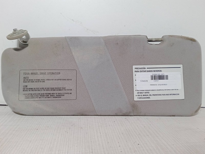 Recambio de parasol izquierdo para hyundai terracan (hp) 2.9 crdi 4wd referencia OEM IAM   