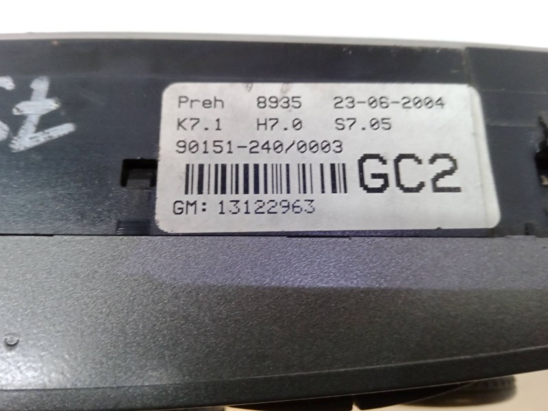 Recambio de mando climatizador para opel astra h (a04) 2.0 turbo (l48) referencia OEM IAM 13122963GC2  90151240