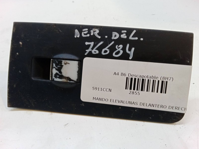 Recambio de mando elevalunas delantero derecho para audi a4 b6 descapotable (8h7) 2.4 referencia OEM IAM   