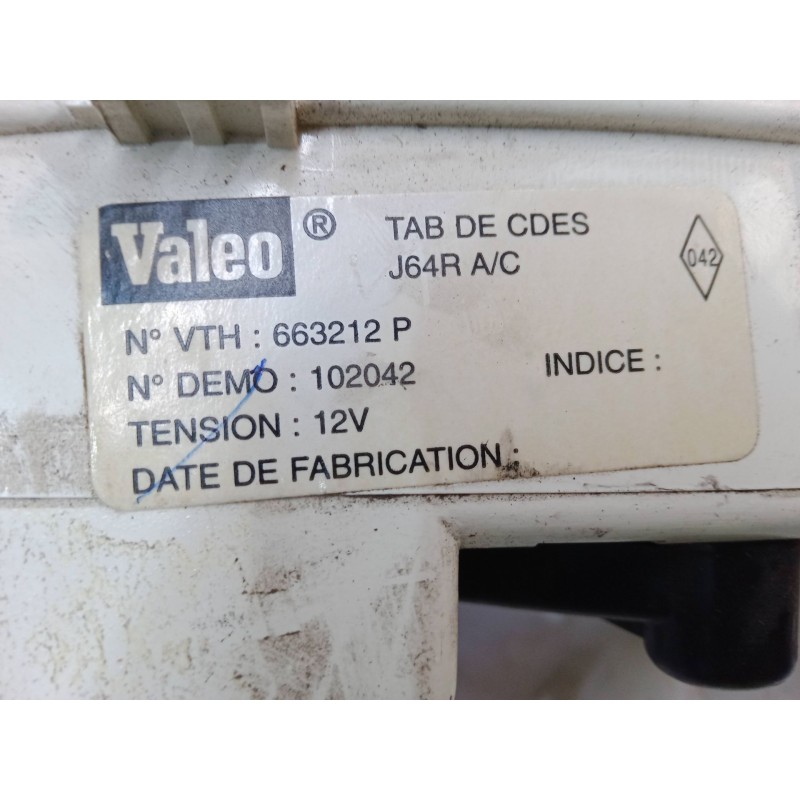 Recambio de mando calefaccion / a/a para renault scénic i monospace (ja0/1_, fa0_) 1.9 dti (ja1u) referencia OEM IAM J64RAC 6632