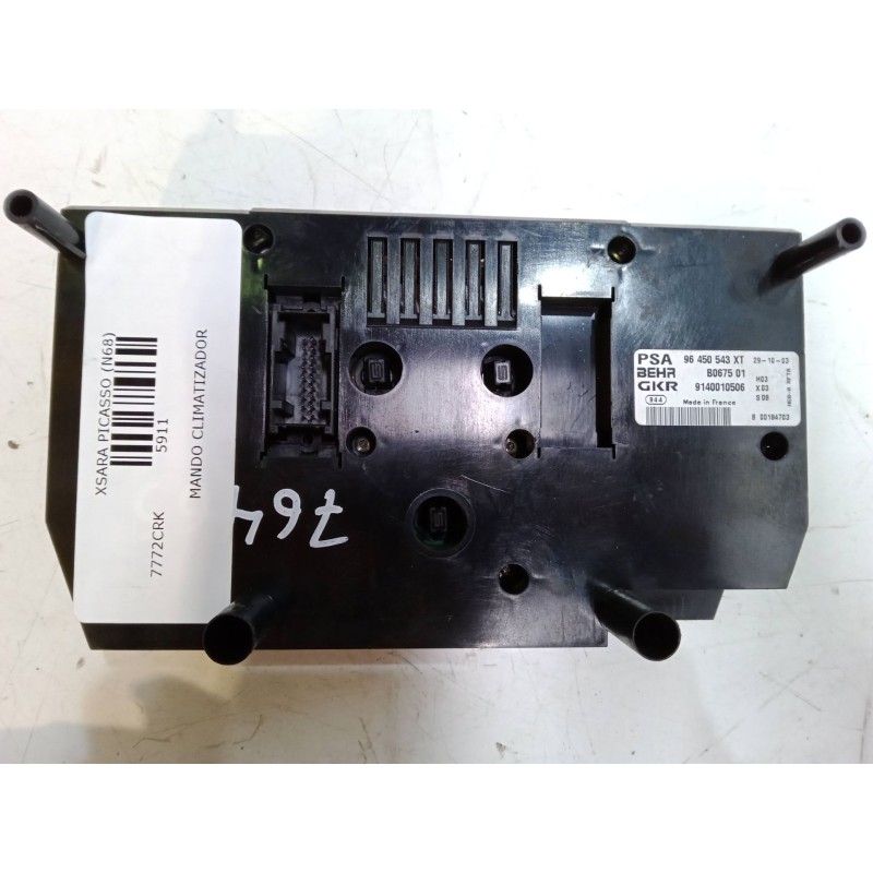 Recambio de mando climatizador para citroën xsara picasso (n68) 2.0 hdi referencia OEM IAM 96450543XT 9140010506 B067501