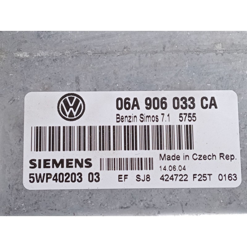 Recambio de centralita motor uce para volkswagen golf v (1k1) 1.6 referencia OEM IAM 06A906033CA  5WP4020303