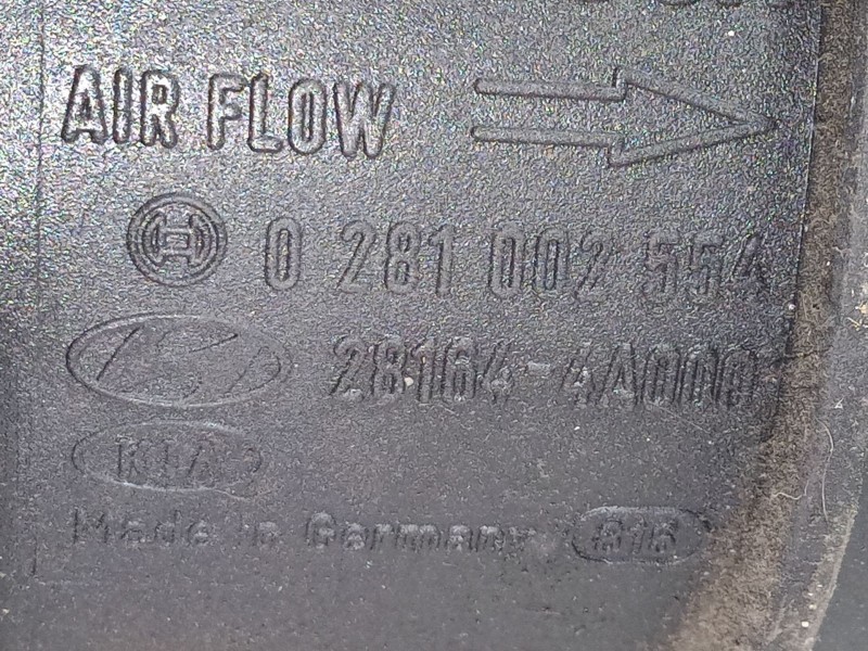 Recambio de caudalimetro para kia carnival ii (gq) 2.9 crdi referencia OEM IAM 281644A000  0281002554