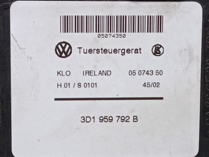 Recambio de motor elevaluna delantero derecho para volkswagen touareg (7la, 7l6, 7l7) 5.0 v10 tdi referencia OEM IAM 3D1959792B 