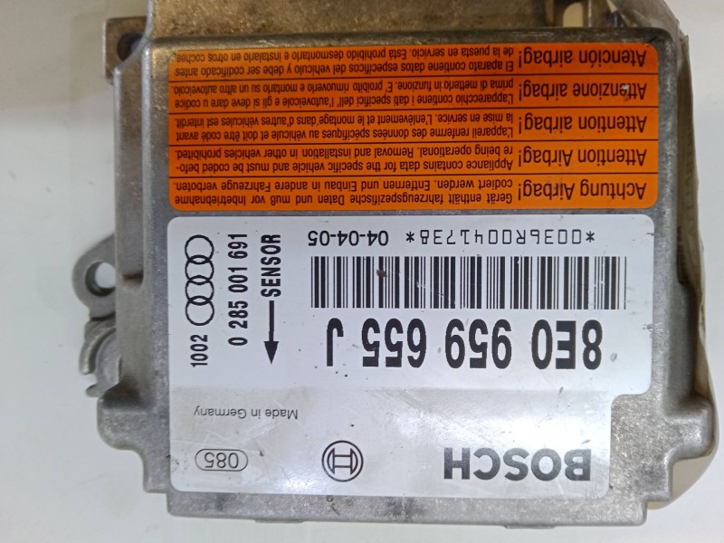 Recambio de centralita airbag para audi a4 b6 avant (8e5) 1.9 tdi quattro referencia OEM IAM 8E0959655J  0 285 001 691 Recambio de centralita airbag para audi a4 b6 avant (8e5) 1.9 tdi quattro referencia OEM IAM 8E0959655J  0 285 001 691