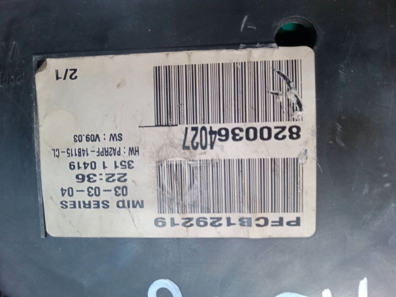 Recambio de cuadro instrumentos para renault megane ii coupé-cabriolet (em0/1_) 1.6 referencia OEM IAM 8200364027  