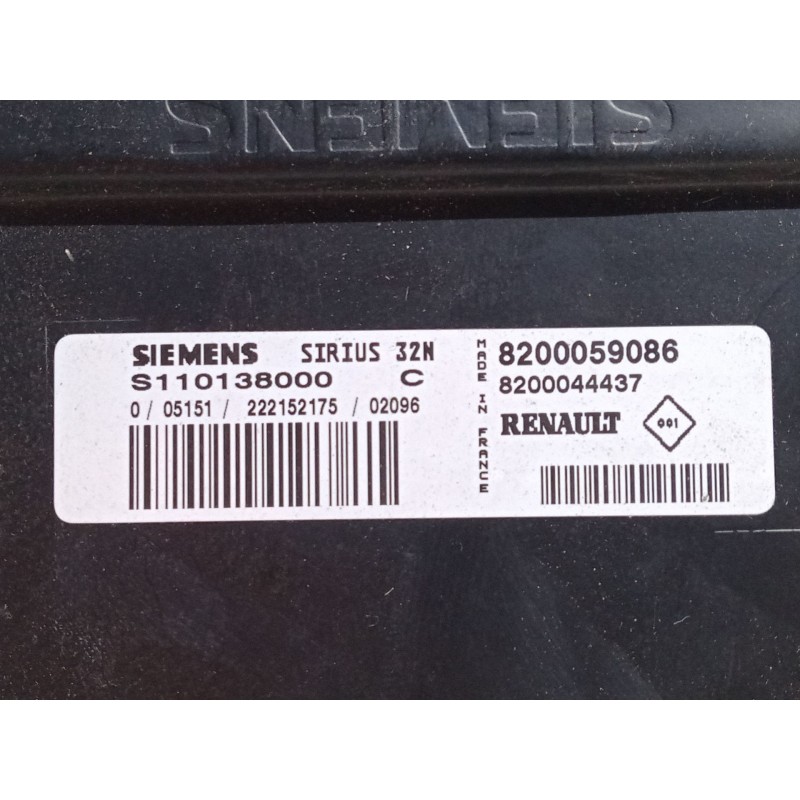 Recambio de centralita motor uce para renault twingo i (c06_) 1.2 (c066, c068) referencia OEM IAM 82000590868200044437  S1101380