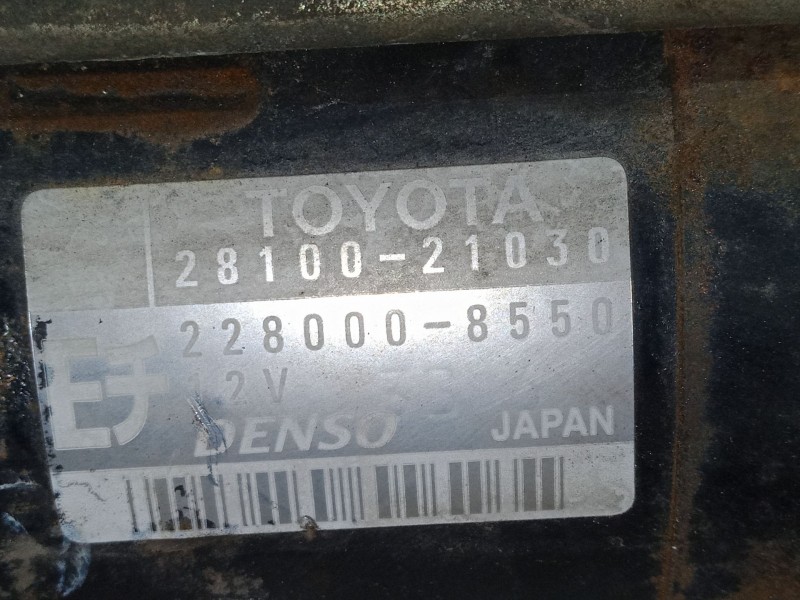 Recambio de motor arranque para toyota yaris (_p1_) 1.3 (ncp10_, scp12_) referencia OEM IAM 2810021030  2280008550