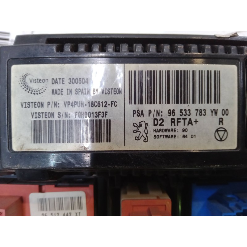 Recambio de mando climatizador para peugeot 407 (6d_) 2.0 hdi 135 (6drhrh, 6drhre, 6drhrg, 6drhrj) referencia OEM IAM 96533783YW
