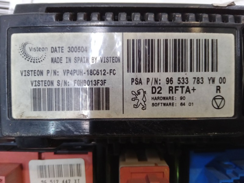 Recambio de mando climatizador para peugeot 407 (6d_) 2.0 hdi 135 (6drhrh, 6drhre, 6drhrg, 6drhrj) referencia OEM IAM 96533783YW