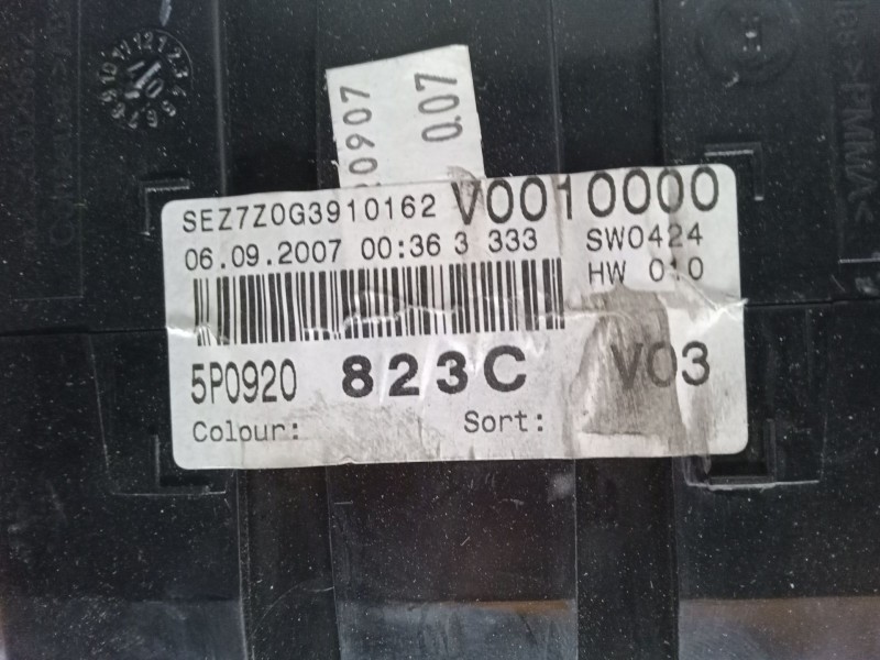 Recambio de cuadro instrumentos para seat altea (5p1) 1.9 tdi referencia OEM IAM 5P0920823C  V0010000