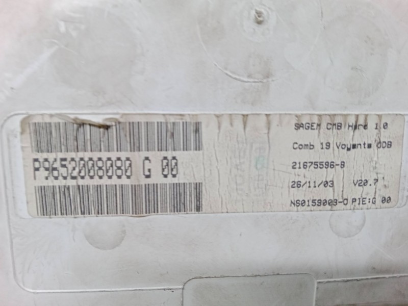 Recambio de cuadro instrumentos para citroën c2 (jm_) 1.6 referencia OEM IAM P9652008080G00  21675596-8