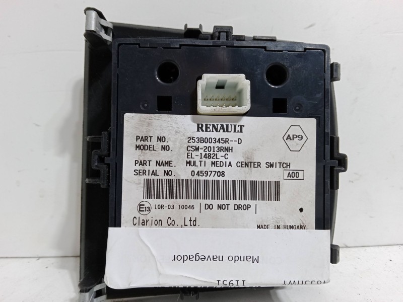 Recambio de mando navegador para renault scénic iii (jz0/1_) 1.5 dci referencia OEM IAM   